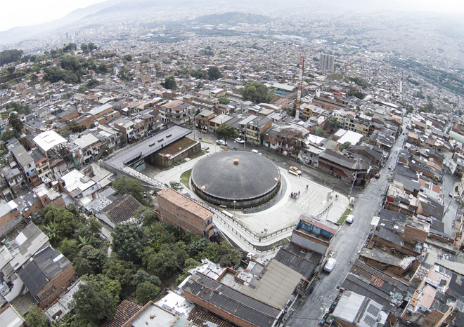 EPM Sustainable urban interventions department. Water reservoir as public park “Uva de la esperanza”. Medellin 2014-2015